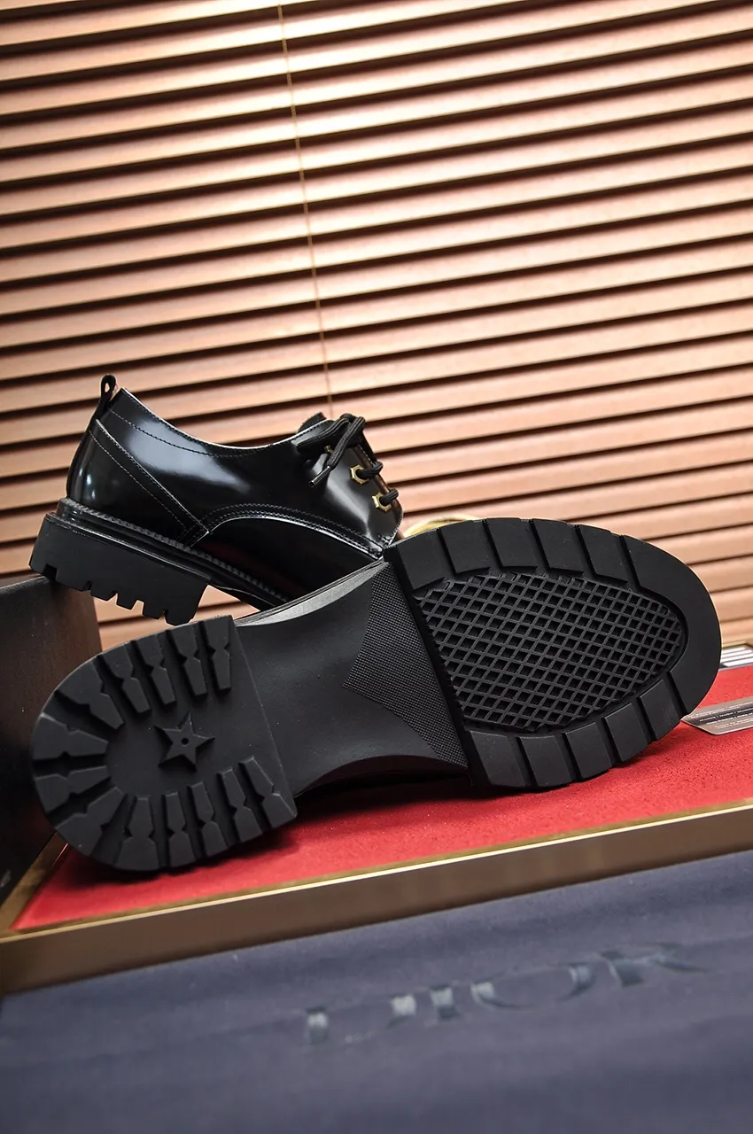Men's shoes💰720💶【Dior】High-end goods Niuli Original order quality Dior —🆘.Dior original order purchasing, high-end leather shoes, fabric: imported from Italy open-edge beaded cowhide➕water-dyed cowhide/cowhide lining➕specially provided original outsole, fine workmanship, real-life shooting🎬size: 38-45 (45 customized)